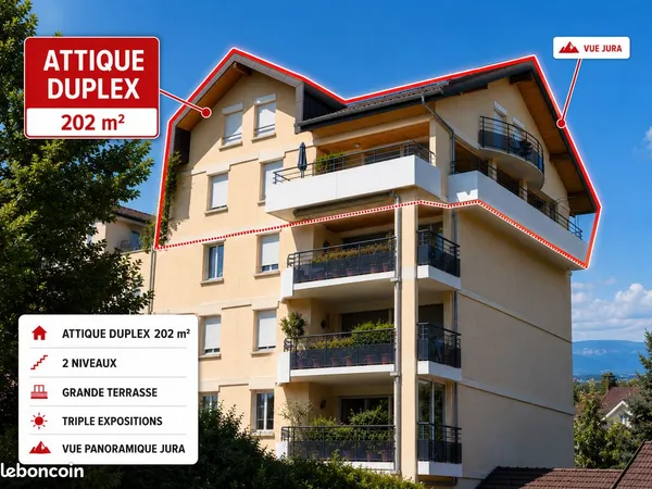 Rare à la vente - attique duplex de prestige aux portes de genève