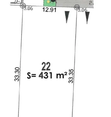 Terrain 431 m²