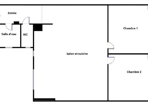 Appartement 3 pièces 60 m²