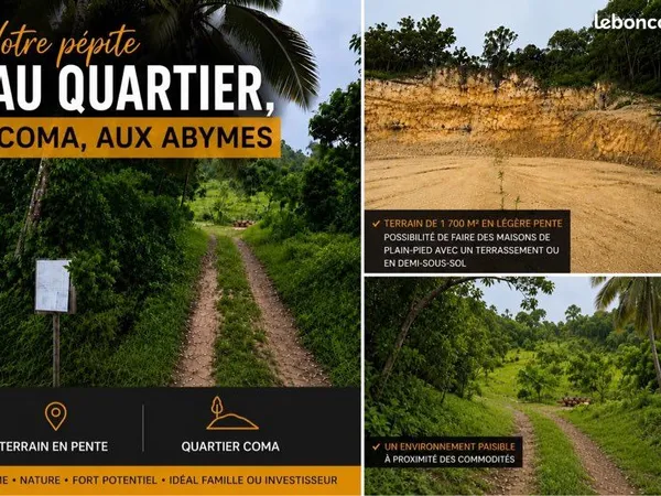 Terrain à vendre - Les abymes