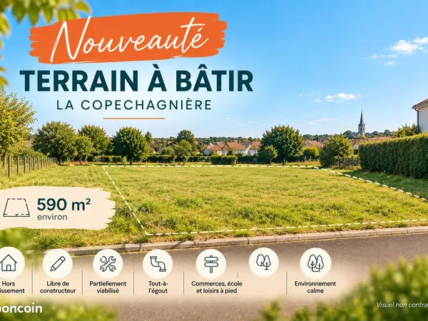 Terrain 590 m² LA COPECHAGNIERE