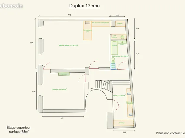 Paris 17e - Monceau / Courcelles - Élégant duplex de 128 m² dans un immeuble haussmannien