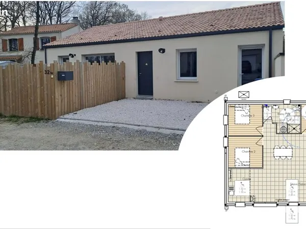 BOUAYE-MAISON 105 m² - 3 Chambres - Jardin & Cour
