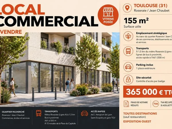 VENTE LOCAL COMMERCIAL TOULOUSE (31)