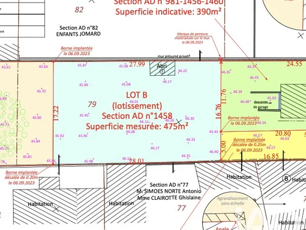 Terrain 475 m²