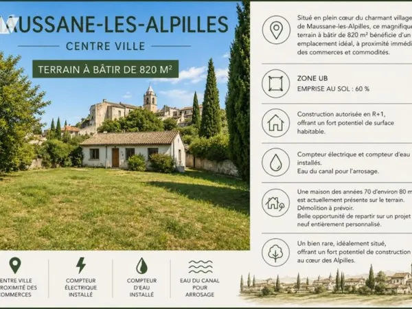 Terrain 820 m²