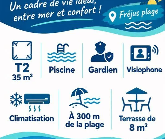 T2 Frejus plage 35m2