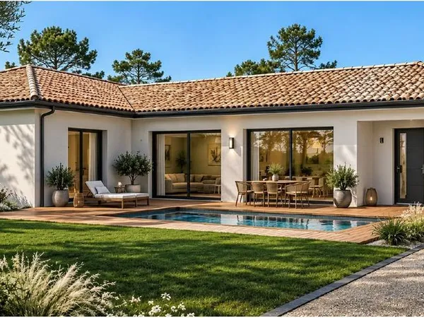 Projet de construction d'une maison 120.44 m² avec terrain à LANTON (33)