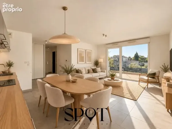 Château-gombert une adresse contemporaine, t3 avec terrasse et possibilite de box