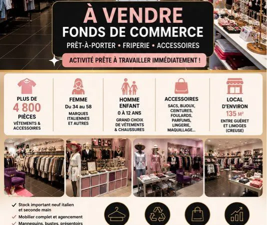 Fond de commerce prêt à porter