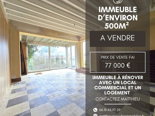 Immeuble de rapport 500 m²
