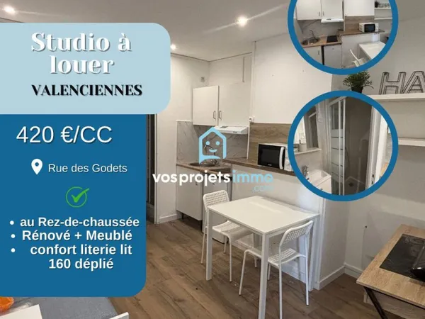 Logement meublé rdc & équipé rue des godets