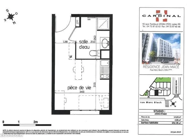 Appartement 1 pièce 19 m²