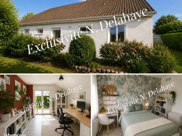 Maison de plain pied ideale pour une maman entrepreneuse ou un papa entrepreneur : 3 à 5 chambres et