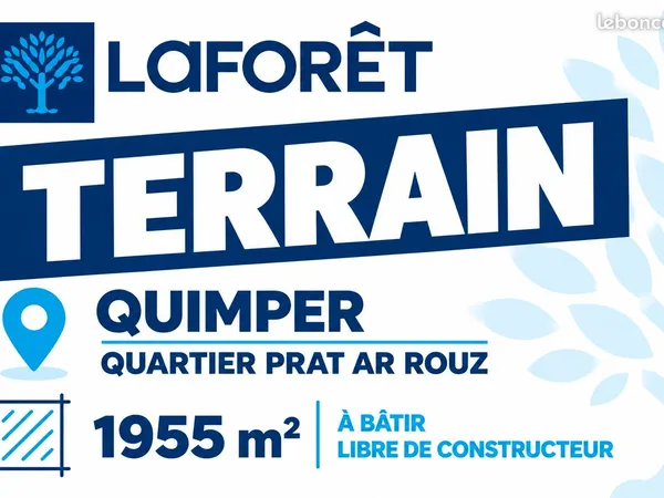 Terrain 1955 m² QUIMPER