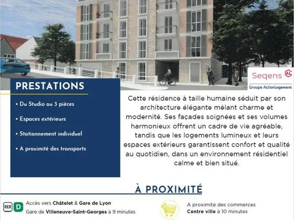 Appartement 2 pièces 45 m²