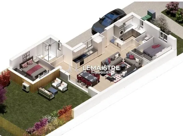 LEMAISTRE IMMOBILIER - VENTE MAISON DE PLAIN-PIED T3 + GARAGE