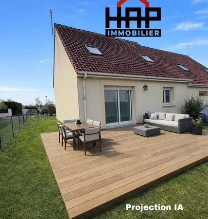 Pavillon avec garage, jardin et 3 chambres
