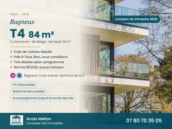 Appartement 4 pièces 84 m²