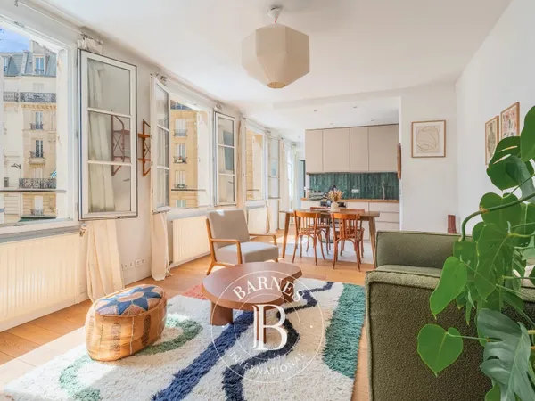 EXCLUSIVITE - PARIS 18ème DAMREMONT - DEUX PIECES ORIENTE SUD-OUEST - DERNIER ETAGE - PLAN BIEN OPTI