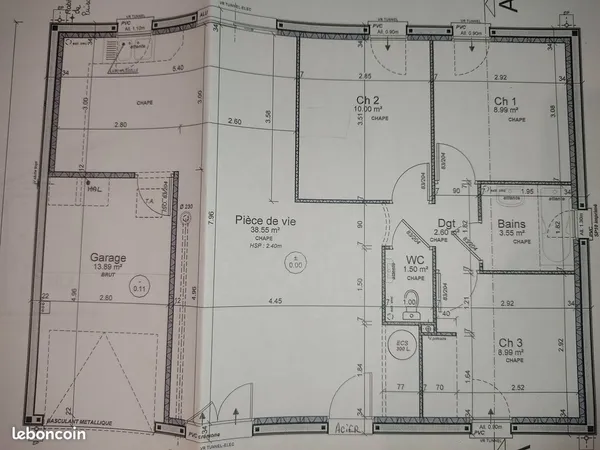 Location maison 75m2 Villeneuve en retz
