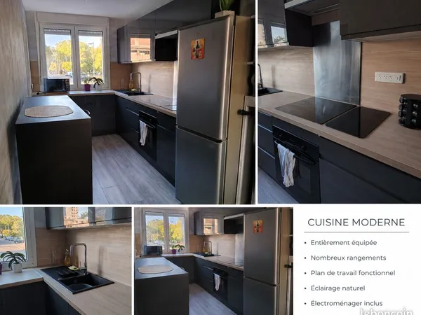 à louer - appartement meublé t3 - laxou