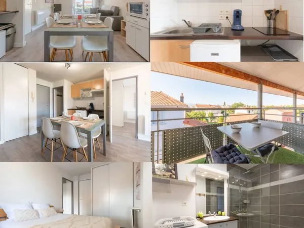 T2 meublé avec vue sur les Pyrénées - Parking privé & balcon - Tarbes