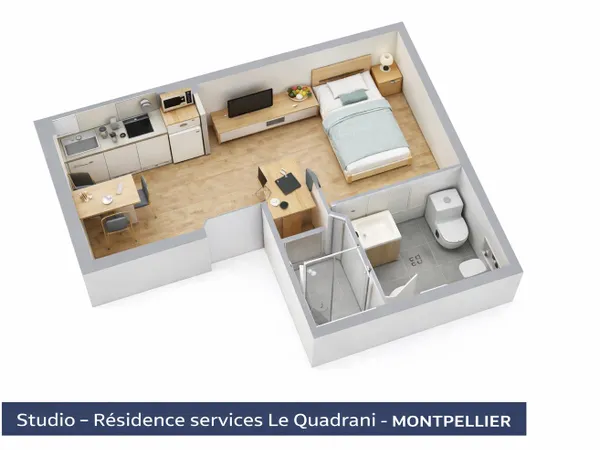 MONTPELLIER Centre-ville Appartement T2 avec parking