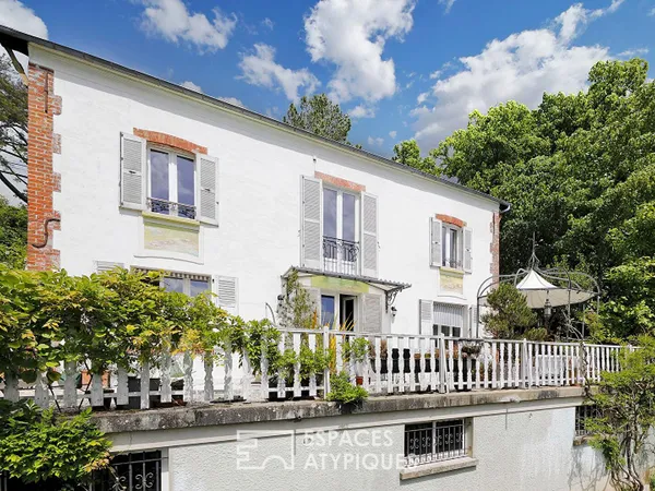 Maison 1900 et son beau jardin paysager en bord de Marne