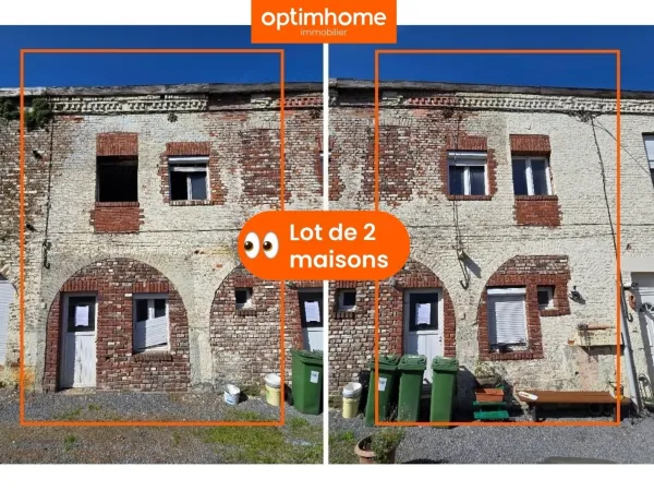 FOURMIES (59) - 🏠🏠 Vente lot de 2 maisons FOURMIES - 47 m² et 49 m²