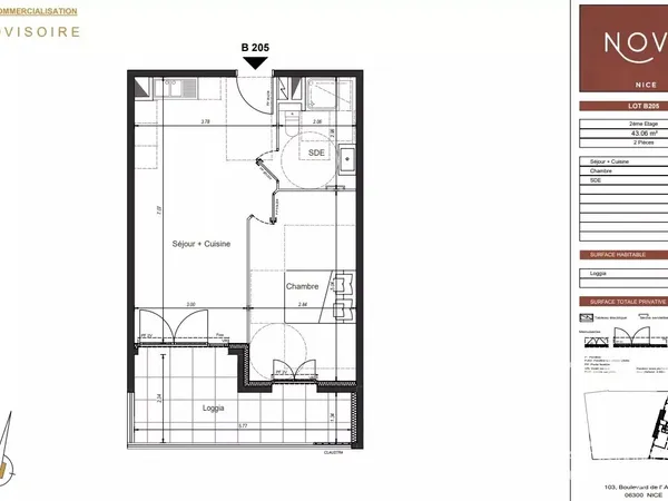 Appartement 2 pièces moderne à Ariane – Nice