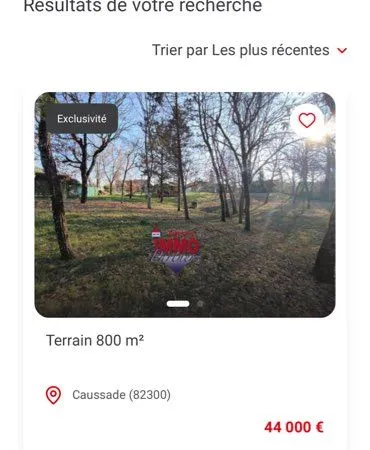 Terrain arboré
