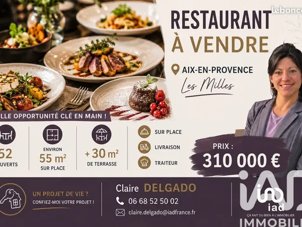 Restaurant 100 m² Aix-en-Provence