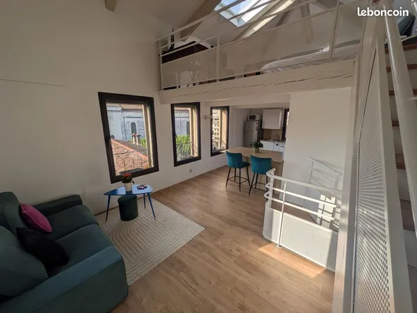 T1 bis avec mezzanine 42m² au sol - vue cathédrale