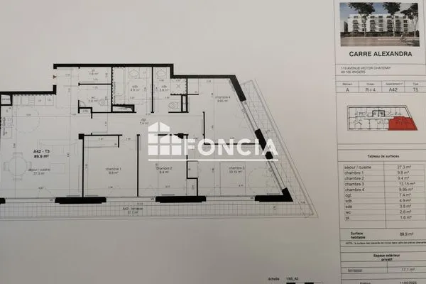 Appartement 5 pièces 90 m²