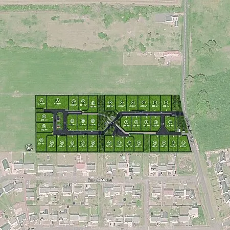 Terrain en individuel 425 m²