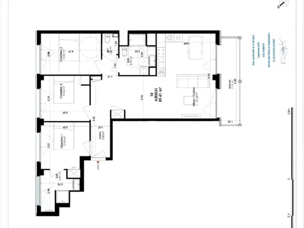 Appartement 4 pièces 89 m²