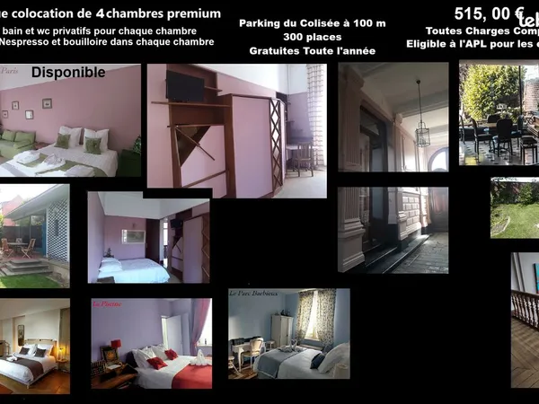 Magnifique Colocation, Charme, Cachet, Calme : 3 chambres disponibles le 29/08/2026