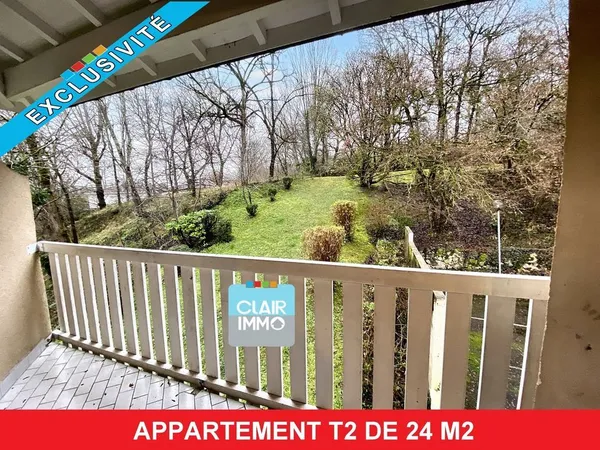 Appartement T2 meublé 24 m² Terrasse Sud-Ouest Vue Forêt