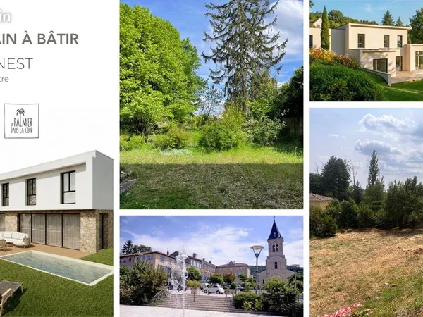 Terrain constructible arboré 838 m² - Limonest