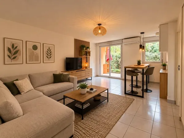 Balma : T2 en rez de jardin / parking
