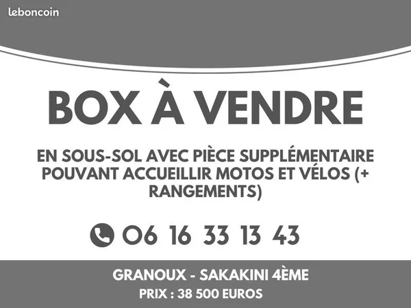 Garage Box à Louer