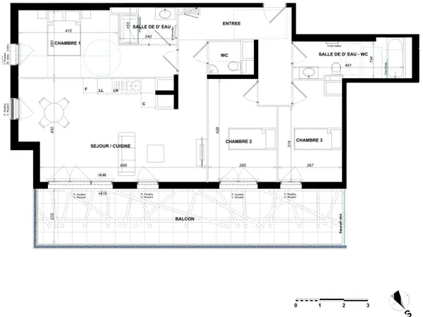 Appartement 4 pièces 92 m²
