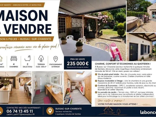Maison charentaise rénovée