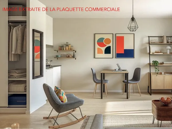 Studio 1 pièce 21 m²