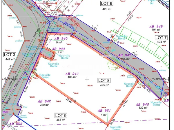 Terrain en individuel 495 m²