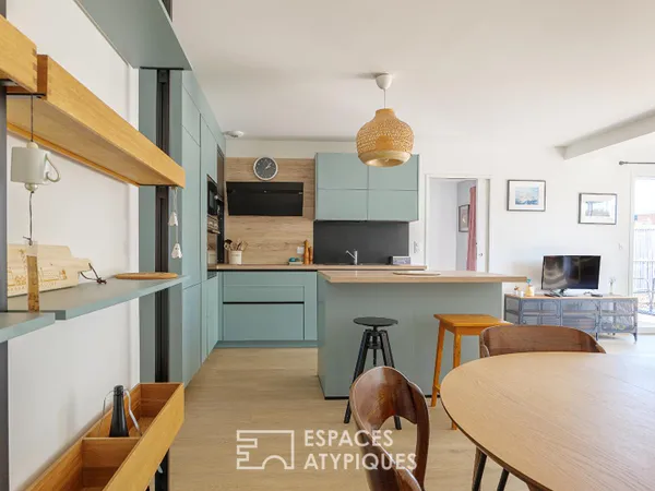 Maison contemporaine avec jardin et garage