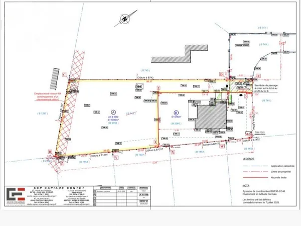 Terrain 450m2 division parcelle 1000m2