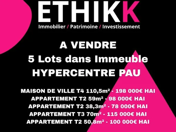 Appartement 2 pièces 38 m²