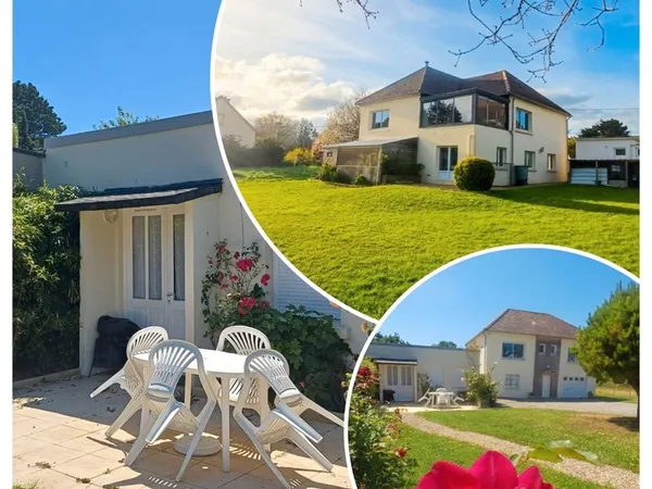 A 800m des plages, sans travaux, maison 146m² lumineuse + logement indépendant 29m² pour rendements 
